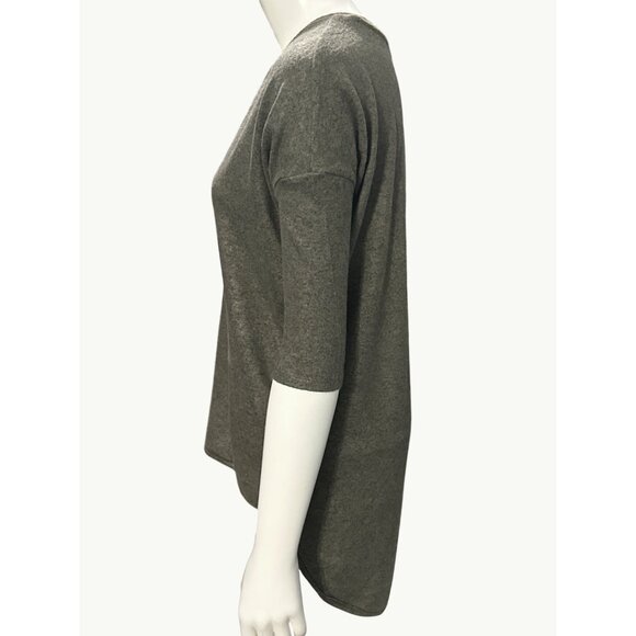 Express V Neck Dolman Sleeve Tunic Top XS Rayon Blend Made Guatemala Hi Lo Style - Picture 2 of 11